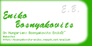 eniko bosnyakovits business card